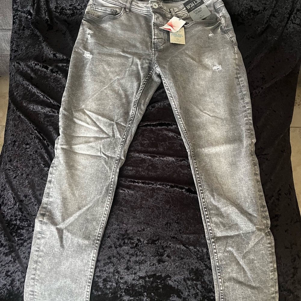 Stylish Gray Mens Jeans